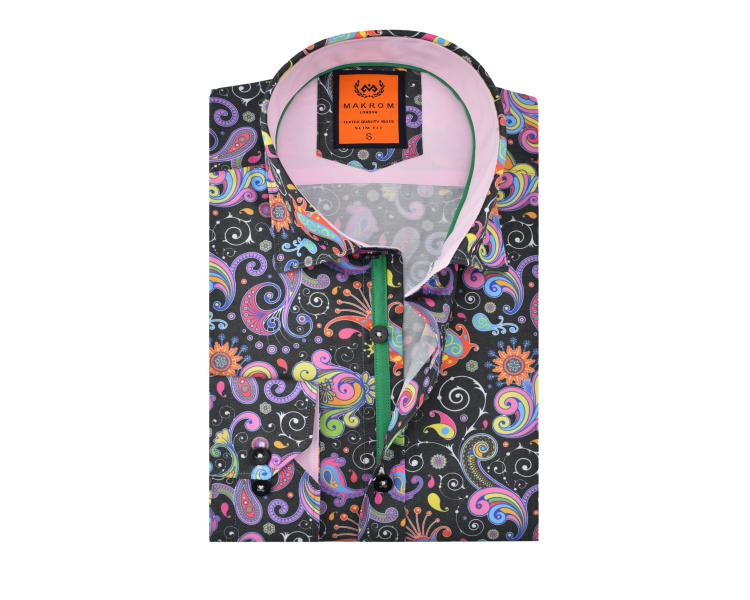 SL 5964 Разноцветная рубашка с принтом Пейсли Мужские рубашки