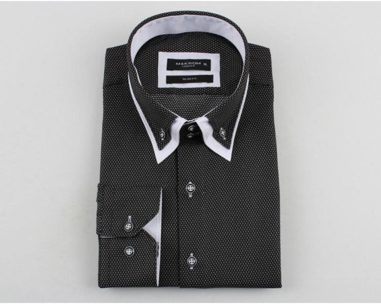 SL 5303-A Makrom Vīriešu krekls ar dubultu apkakli Vīriešu krekli