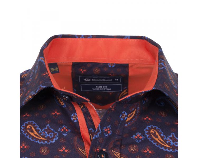 SL 6523 Men's multi color paisley print cotton shirt Vīriešu krekli