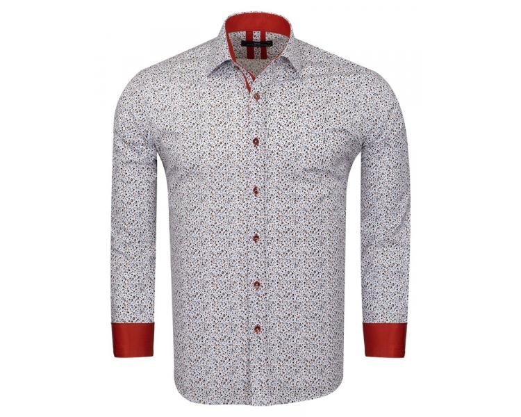 SL 6811 Рубашка с микро-принтом цветов и пейсли Мужские рубашки