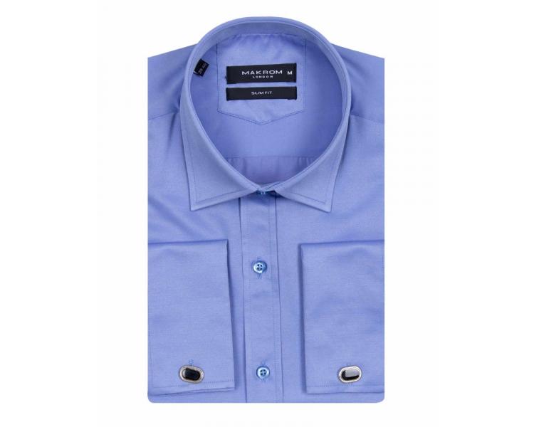 SL 1045-C Gaiši zils krekls ar aproču pogām Vīriešu krekli