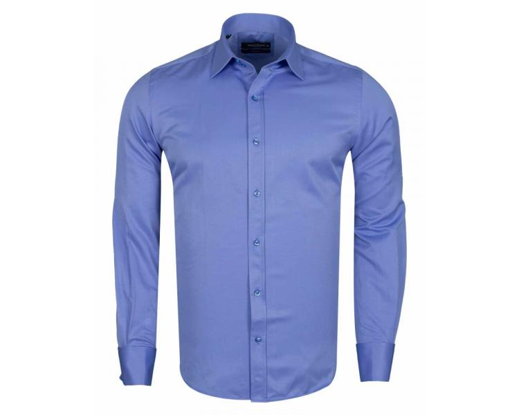 SL 1045-C Gaiši zils krekls ar aproču pogām Vīriešu krekli