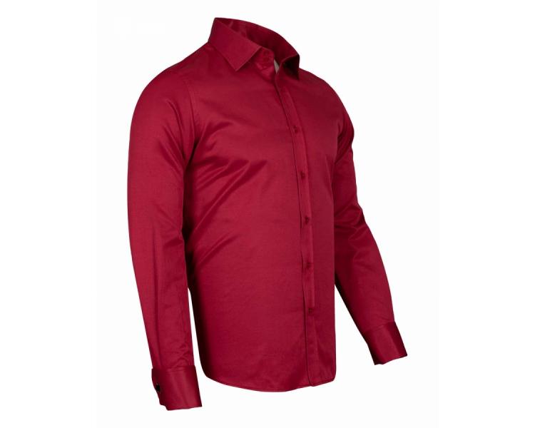 SL 1045-C Tumši sarkana krekls ar aproču pogām Vīriešu krekli