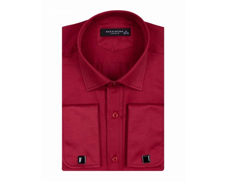 SL 1045-C Tumši sarkana krekls ar aproču pogām Vīriešu krekli