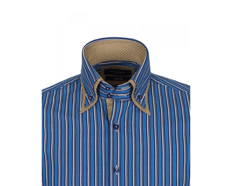 SL 5187 Svītrains krekls ar garām piedurknēm Vīriešu krekli